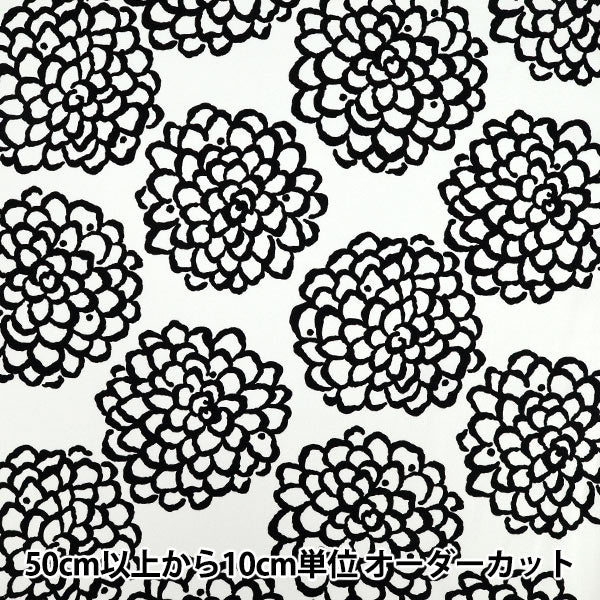 [الكمية تبدأ من 5] الأقمشة "قطعة قماش أوساكو" أكسفورد Dahlia White X Black ACS1115-C" COTTON KOBAYASHI