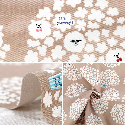 [数量从5开始] 织物 『牛津布 爆米花狗Greige ACS1117-A" COTTON KOBAYASHI