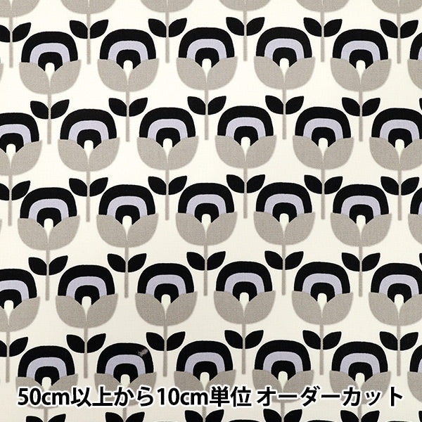 [الكمية تبدأ من 5] الأقمشة 『أكسفورد زهرة رجعية كيناري x رمادي ACS1130-A" COTTON KOBAYASHI