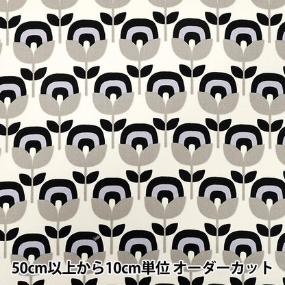 [الكمية تبدأ من 5] الأقمشة 『أكسفورد زهرة رجعية كيناري x رمادي ACS1130-A" COTTON KOBAYASHI