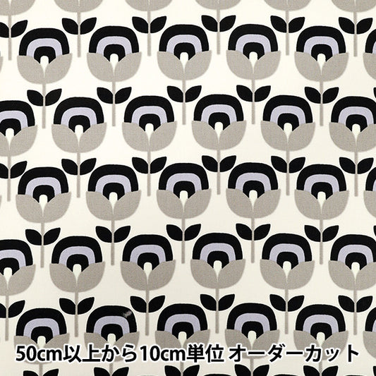 [الكمية تبدأ من 5] الأقمشة 『أكسفورد زهرة رجعية كيناري x رمادي ACS1130-A" COTTON KOBAYASHI