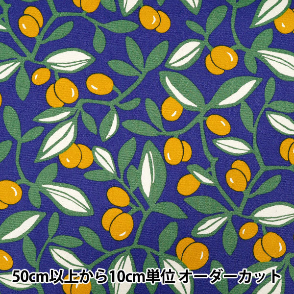 [Quantité à partir de 5] Tissu "Tissu d'Usako" Oxford Olive bleu x jaune ACS1136-B" COTTON KOBAYASHI