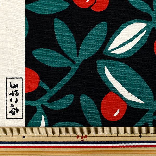 [Quantité à partir de 5] Tissu "Tissu d'Usako" Oxford Olive noir x rouge acs1136-c" COTTON KOBAYASHI