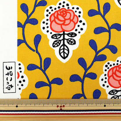 [Cantidad a partir de 5] Tela "La tela de USAKO" Oxford Florence Yellow X Red ACS1139-A" COTTON KOBAYASHI