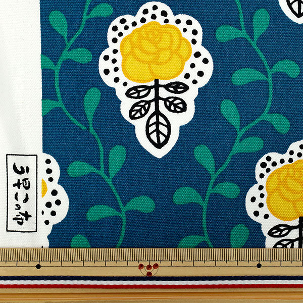 [Quantità a partire da 5] Tessuto "Tessuto di usako" Oxford Florence Blue X Yellow ACS1139-C" COTTON KOBAYASHI