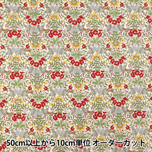 [Quantity starting from 5] Fabric 『Sheeting Vintage Flower Red ACS1125-A" COTTON KOBAYASHI