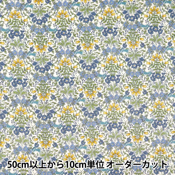 [Quantity starting from 5] Fabric 『Sheeting Vintage Flower Blue ACS1125-B" COTTON KOBAYASHI
