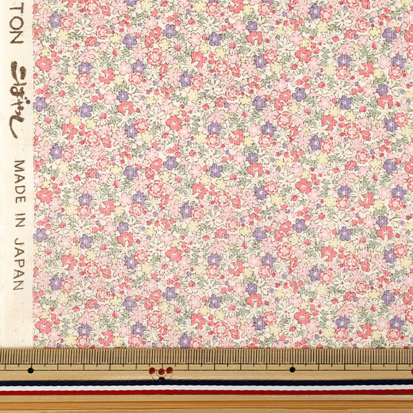 [Quantity starting from 5] Fabric 『Sheeting Petit Flower Pink ACS1127-A" COTTON KOBAYASHI
