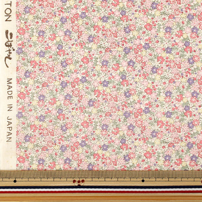 [Quantity starting from 5] Fabric 『Sheeting Petit Flower Pink ACS1127-A" COTTON KOBAYASHI