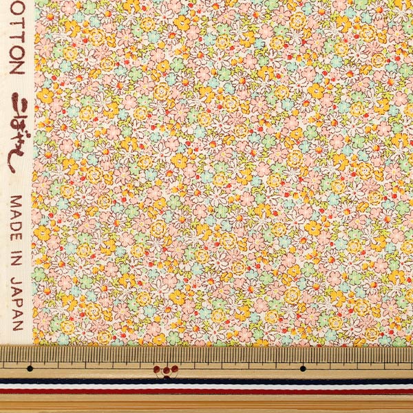 [الكمية تبدأ من 5] الأقمشة 『الأغطية Petit زهرة أصفر ACS1127-B" COTTON KOBAYASHI