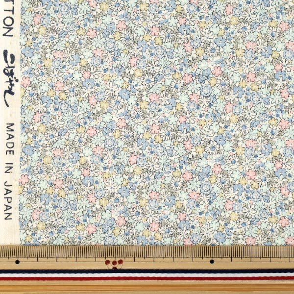 [Quantity from 5] Fabric 『Sheeting Petit Flower Blue ACS1127-C" COTTON KOBAYASHI