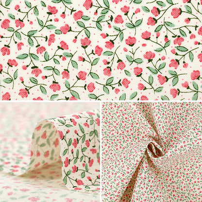 [Quantity starting from 5] Fabric 『Sheeting Floral Flower Pink ACS1145-A" COTTON KOBAYASHI