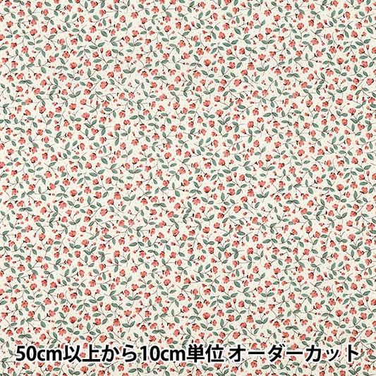 [Quantity from 5] Fabric 『Sheeting Floral flower red ACS1145-C" COTTON KOBAYASHI