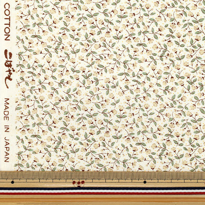 [Quantity from 5] Fabric 『Sheeting Floral flower ivory ACS1145-D" COTTON KOBAYASHI
