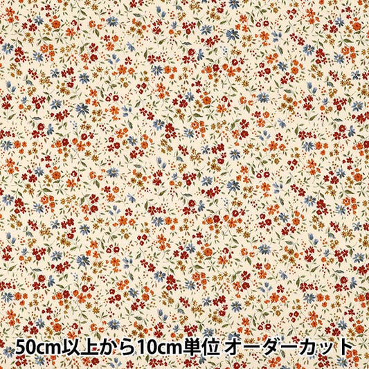 [Quantity from 5] Fabric 『Sheeting Country flower orange ACS1146-C" COTTON KOBAYASHI