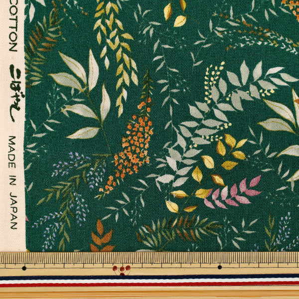 【数量5から】 生地 『オックス ボタニカル グリーン ACS1129-B』 COTTON KOBAYASHI コットンこばやし 小林繊維