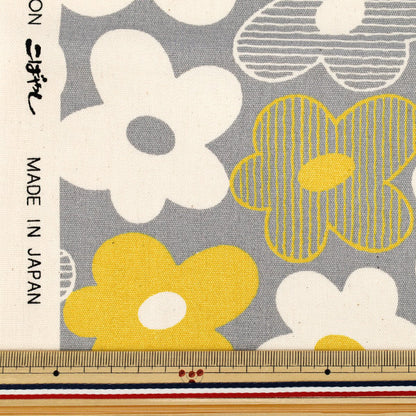 [Quantity from 5] Fabric ``Uhaya this cloth Oxford Mystay HANA Gray ACS1132-C" COTTON KOBAYASHI