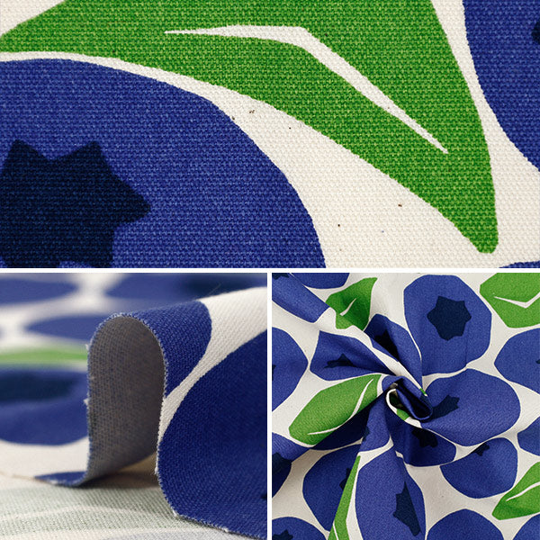 [Quantité à partir de 5] Tissu `` Uhaya ce tissu Oxford Myrtille Kinari x Bleu ACS1143-A" COTTON KOBAYASHI