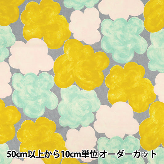 [Quantità da 5] Tessuto "Uhaya questo panno." Oxford Cotone Grigio x Verde ACS1144-D" COTTON KOBAYASHI