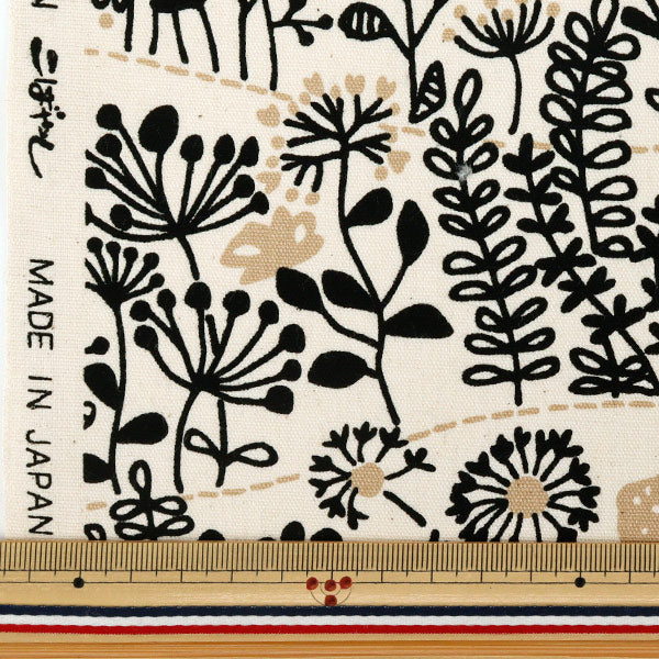 【数量5から】 生地 『オックス ノルディックフラワー キナリ ACS1162-A』 COTTON KOBAYASHI コットンこばやし 小林繊維
