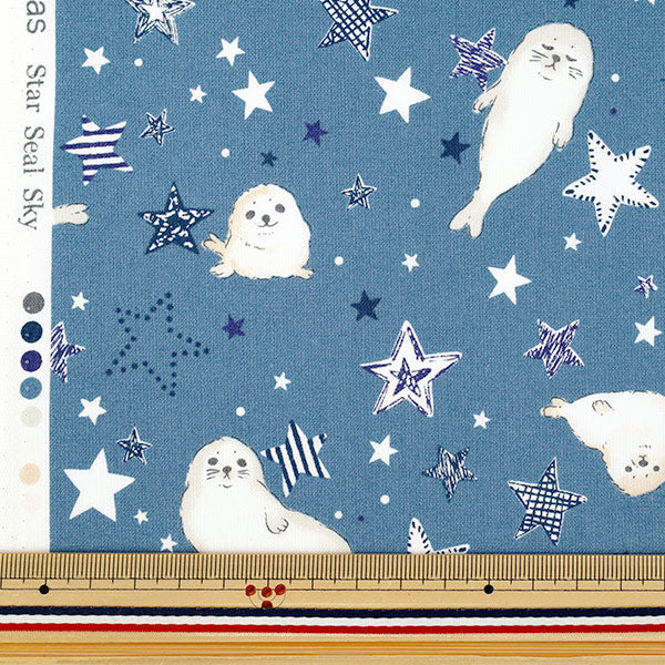 [Quantità da 5] Tessuto 『fogli Sigillo in tela colorata blu COCA-SSS-BL" KOKKA