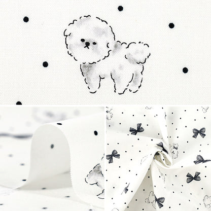 【数量5起】 織物 『板材織物 彩色帆布白色×黑色COCA-OB-WH*BK" KOKKA