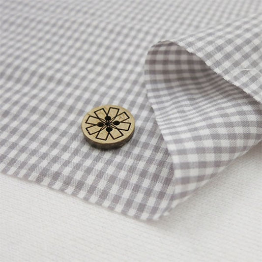 [From quantity 5] Fabric "Dyeing Gingham co-gis-gy (gray)"