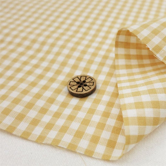 [From quantity 5] Fabric "Dyeing Gingham co-gim-be (beige)"