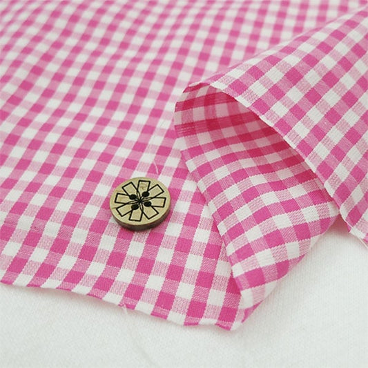 [From quantity 5] Fabric "Dyeing Gingham co-gim-dpi (dark pink)"