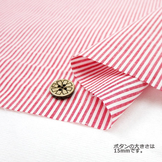 [From quantity 5] Fabric "Dyeing stripe co-STS-RE (red)"