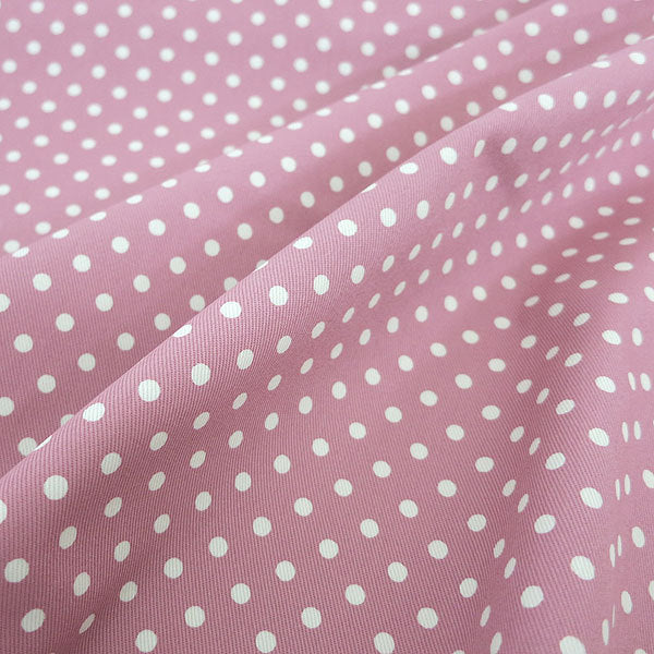 [From quantity 5] Fabric 『Polka dotsTwill print pink x white Fabric Cloth Dot print "