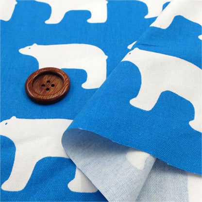 [From quantity 5] Fabric "Kippis (Kippis) Oxford JAAKARHU Polar bear (blue) KPO-06A "