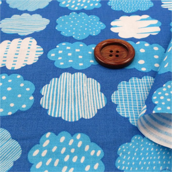 [From quantity 5] Fabric "Kippis (Kippis) SheetingFabric Puolipouta sunny sunny clouds (blue) KPS-11a]