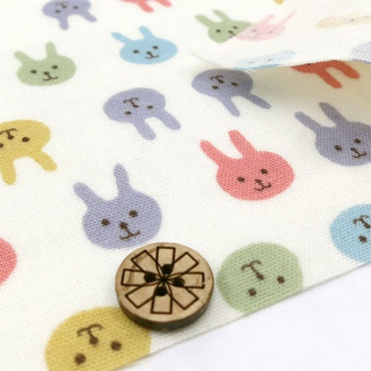 [De la quantité 5] tissu "w Gauze (double gaze) lapin KTS3217-A" Cotton Kobayashi Cotton Kobayashi Kobayashi.