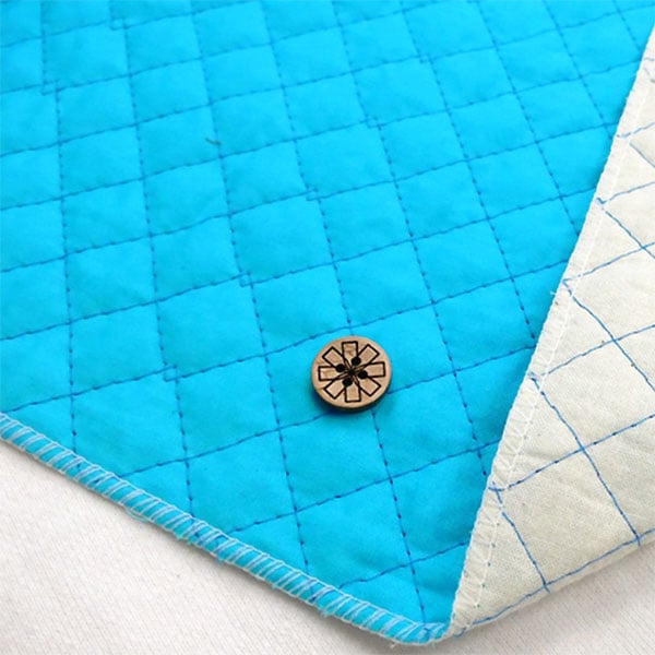 [Aus Menge 5] Stoff "Blatt Quilt K6298-84 Sky Blue"