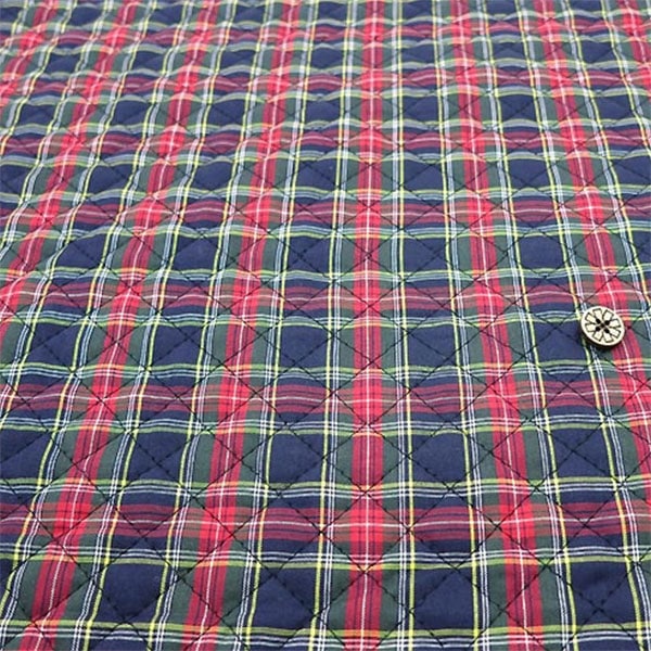 [Aus Quantität 5] Stoff "Tartan Check Quilt Navy X Green 104"