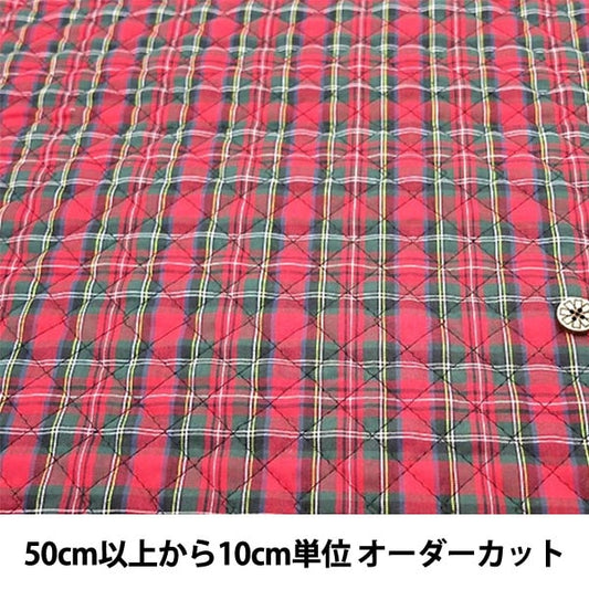 [From quantity 5] Fabric "Tartan Check Quilt Red x Green 154"