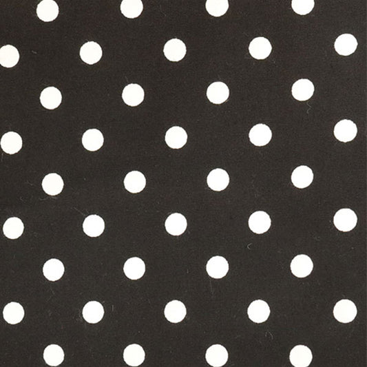 [From quantity 5] Fabric 『Polka dotsBroadprint (7-13) Black area x white "