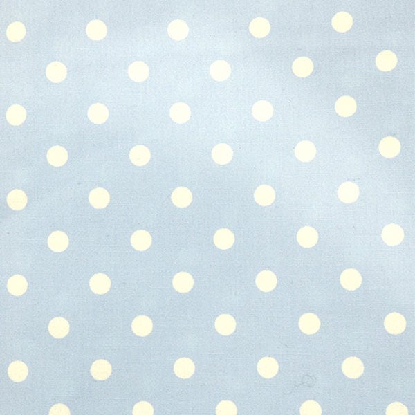 [From quantity 5] Fabric 『Polka dotsBroadprint (7-33) Light blue area x white "