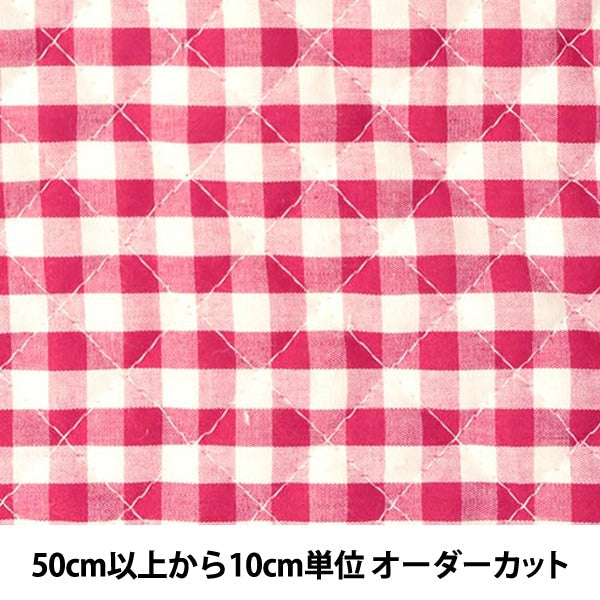 [Aus Menge 5] Stoff "Färben von Gingham Quilting Daishu Red"