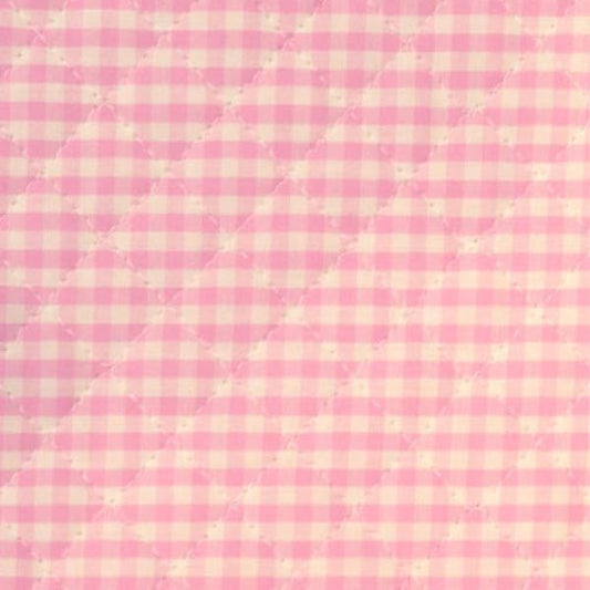 [Dalla quantità 5] tessuto "tintura di gingham trapunte rosa"