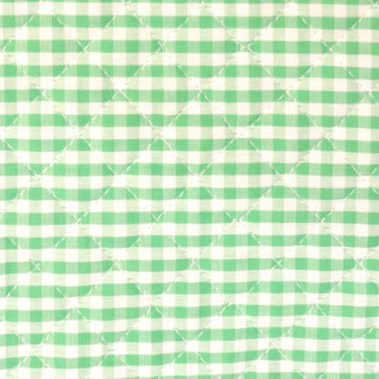 [De la cantidad 5] Fabric "Teñido de gingham acolchado medio verde"