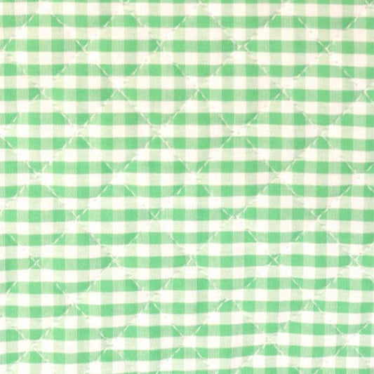 [D'après la quantité 5] Tissu "Dyeing Gingham Quilting Medium Green"