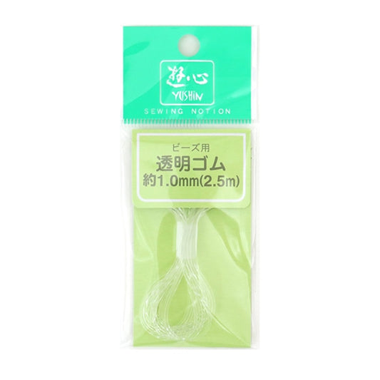 Cable de goma transparente de goma 1.0 mm ancho x 2.5m 2-142 "Yushin Play Heart