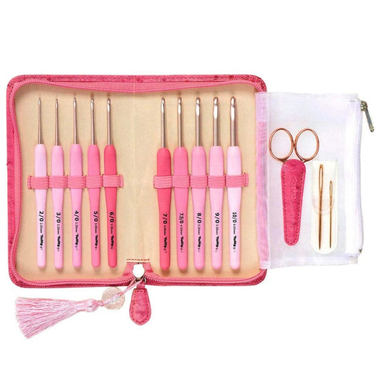 Knitting Needles "ETIMO ROSE (Etimolos) Crochet HooksSet pink "TULIP tulip