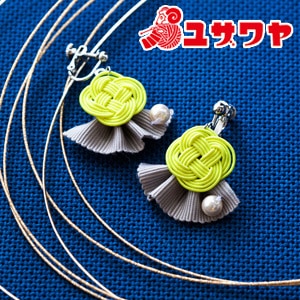 PIECE (Peace) Mizuhiki Kit "Rape Floral TotalRibbonEarring Silver (Silver) PHC-030-2]