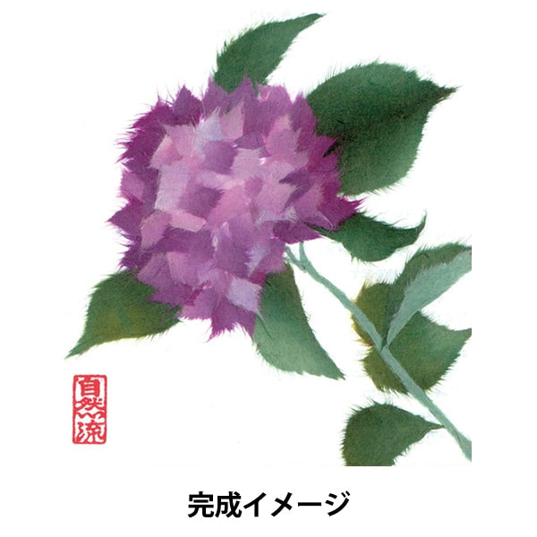 ちぎり絵キット 『和紙ちぎり絵制作セット ミニ色紙サイズ あじさい