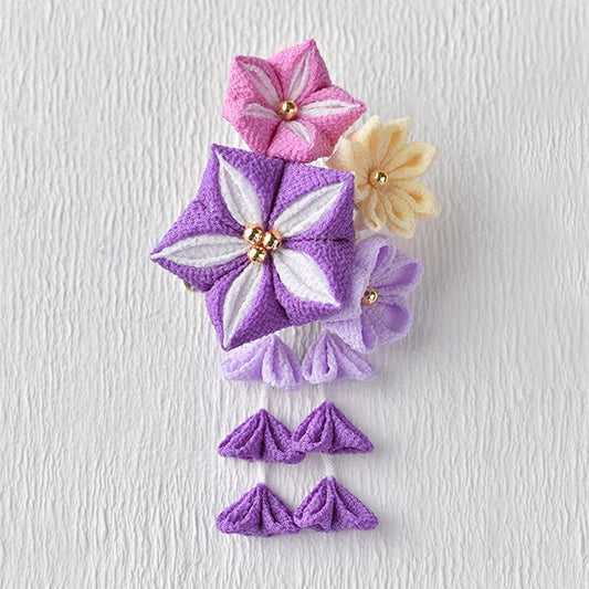 Kunsthandwerk Kit "Takagi Ayaka Broach Purple LH-412 Accessoires Broach Kyochirimen Tsumagi Japanisches Kunsthandwerk Japanisches Japanische Muster" Panami Panami Takagi Faser