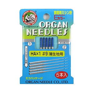 Sewing needle "Organ sewing needle e -color #9 thinnerFabricFor HAE9] Organ Needless Organ Hand