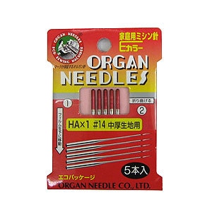 Sewing needle "Organ sewing machine needle e -color #14 medium thicknessFabricFor HAE14] Organ Needless Organ needle